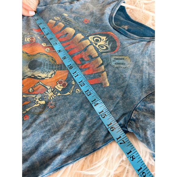 Disney Youth Pixar Coco Seize Your Moment Graphic Tee Shirt Blue Size Medium - Picture 8 of 9